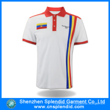 2016 Nouveau produit Sport Polo T-Shirt Fashion White with Red Clothes